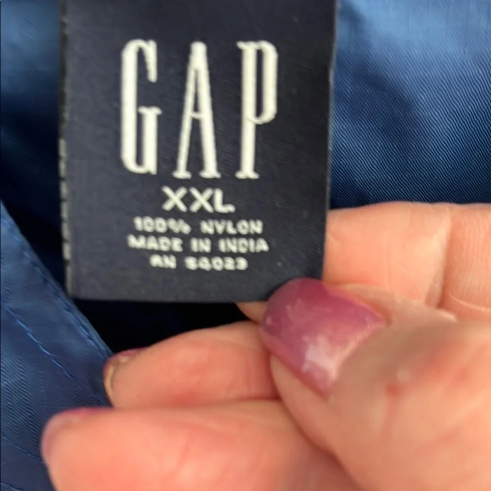 GAP Boy’s Blue and Black Windbreaker Jacket Size XXL Preloved - Picture 5 of 9